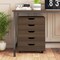 5 Drawer Mobile File Cabinet Rolling Storage Chest with Wheels Wooden Office Organizer Cabinet for Home Office Study Room Storage